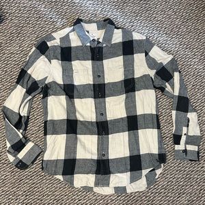 Black & Cream Checkered Flannel